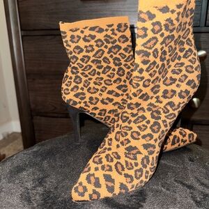 MIA Orange and Black Heeled Boots